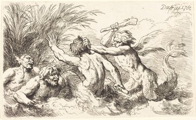 Battling Tritons by Christian Wilhelm Ernst Dietrich