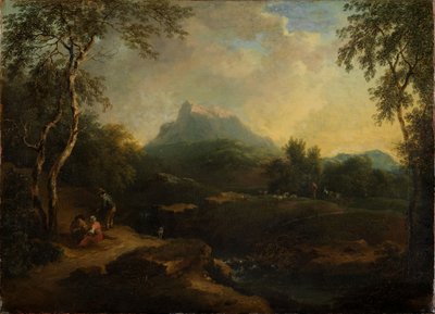 Mountainous Landscape with Stream by Christian Wilhelm Ernst Dietrich