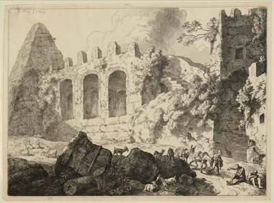 Large Landscape with a Pyramid by Christian Wilhelm Ernst Dietrich