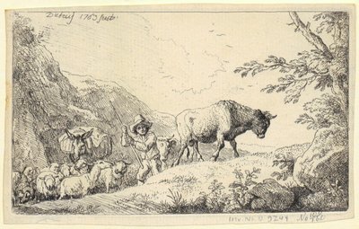 Landscape with Saint Francis by Christian Wilhelm Ernst Dietrich