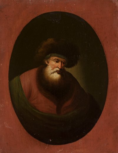 Old Man with Green Fabric by Christian Wilhelm Ernst Dietrich