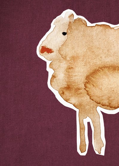 Sheep Maroon by Christina Misuro