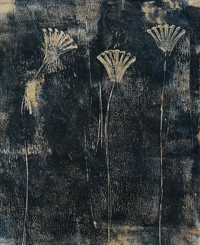 Teal Flowers by Christina Misuro