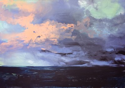 Stormy Ocean Sky by Christine Lindstrom