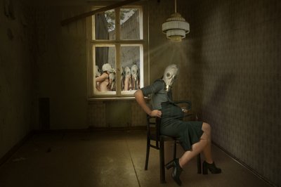Eerie Gas Mask Woman by Christine von Diepenbroek