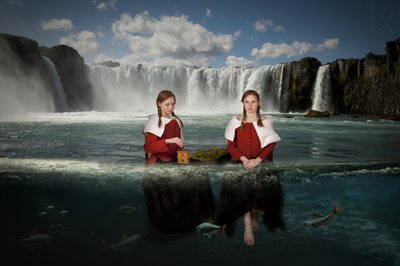 Mermaids at the Waterfall by Christine von Diepenbroek