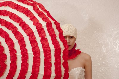 Mysterious Red Umbrella by Christine von Diepenbroek