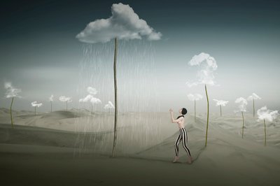 Surreal Desert Rain by Christine von Diepenbroek