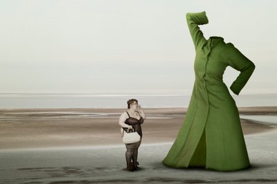 Surreal Green Coat Beach by Christine von Diepenbroek