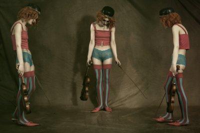 Three Melancholy Violinists by Christine von Diepenbroek