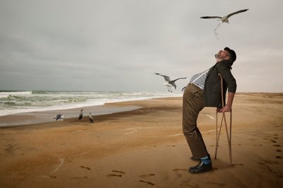Whimsical Beach Encounter by Christine von Diepenbroek
