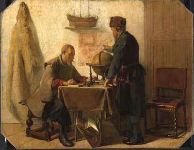 Heemskerck and Barents Planning their Second Expedition to the Far North by Christoffel Bisschop