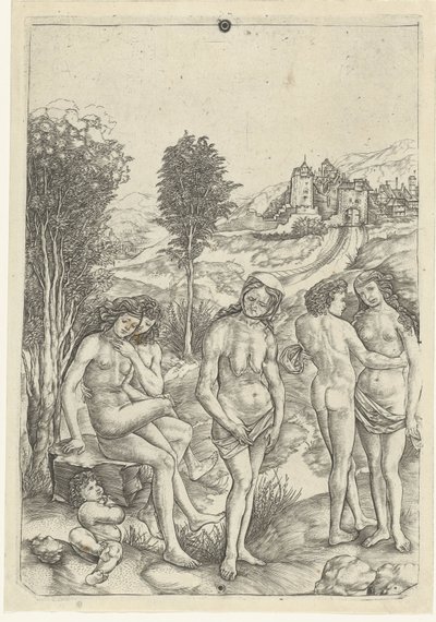 Old Woman and Two Lovers in a Landscape by Christoforo di Michele Robetta