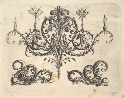 A Fantastic Chandelier with Burning Candles and Arabesques, 1610 by Christoph Jamnitzer