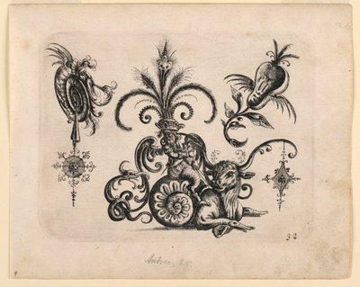 Plate 32, from New Grotesque Book by Christoph Jamnitzer