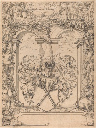 Design for a Window (Hunting Scene) by Christoph Murer