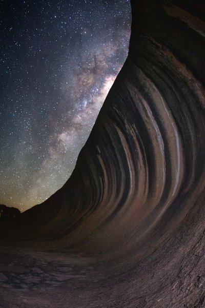 Milky Way Over Wave Rock by Christoph Schaarschmidt