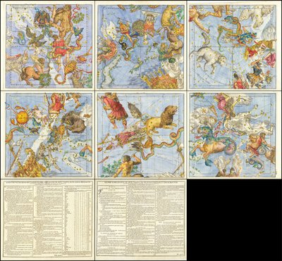 Description of the Celestial Globe in Six Flat Tables by Christoph Weigel the Elder
