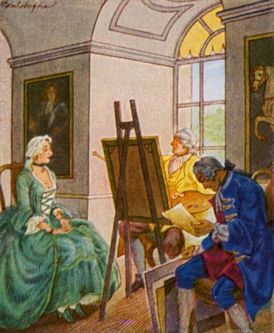 Portrait Session in the Castle by Christophe (1856 1945)