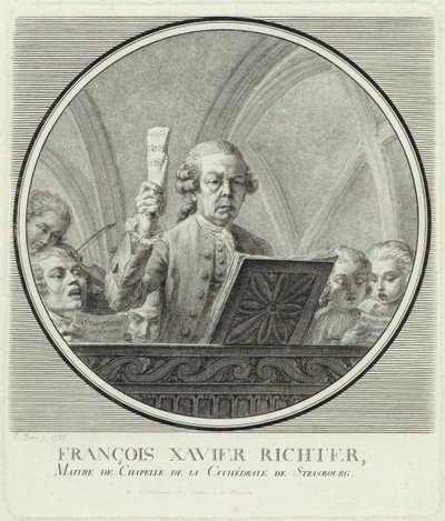 Portrait of the Composer Franz Xaver Richter by Christophe Guerin