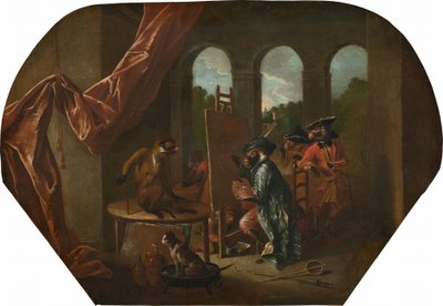 Singerie: The Painter, c.1739 von Christophe Huet