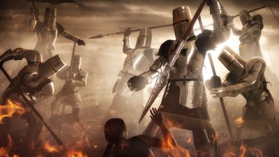 Crusader Knight Battle by Christophe Kiciak