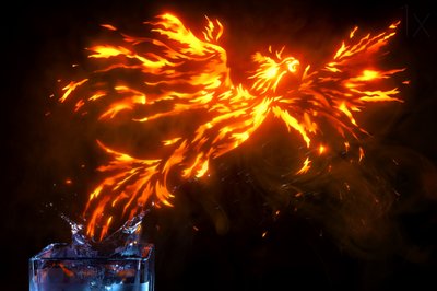 Fiery Phoenix Rising by Christophe Kiciak