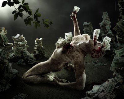 Money Consumes Human by Christophe Kiciak