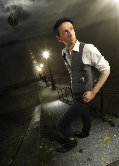 Pensive Man Night Journey by Christophe Kiciak