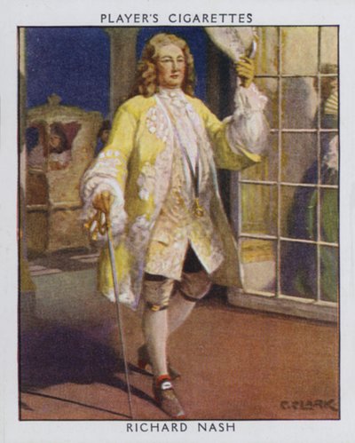 Richard Nash, Beau Nash (colour litho) by Christopher (after) Clark