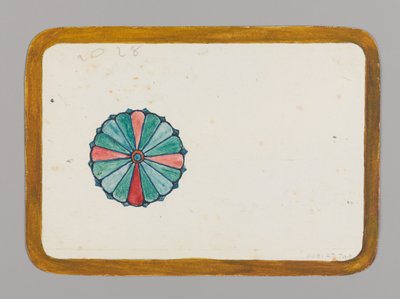 Small Card with Stylized Chrysanthemum by Christopher Grant La Farge