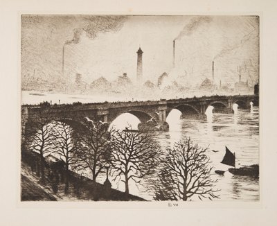 Waterloo Bridge from a Savoy Window by Christopher Richard Wynne Nevinson