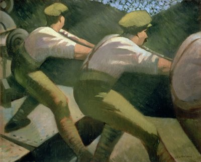 Loading a Gun in the Trenches by Christopher Richard Wynne Nevinson