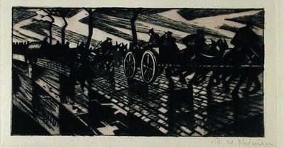 On the Road to Ypres by Christopher Richard Wynne Nevinson