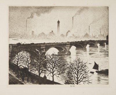 Waterloo Bridge from a Savoy Window by Christopher Richard Wynne Nevinson