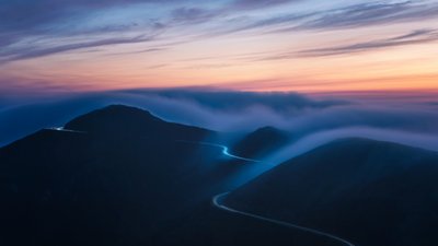 Winding Mountain Twilight by Chuanxu Ren