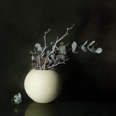 Quiet Eucalyptus Vase by Cicek Kiral