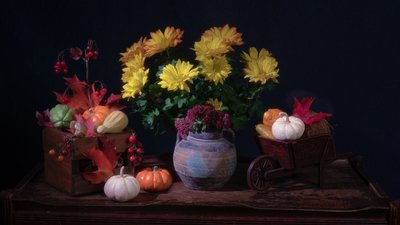 Autumn Harvest Still Life by Cintia Lilizaimu
