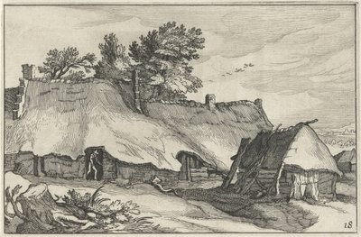 Farm and Small Barn (Landscapes with Farms series) by Claes Jansz. Visscher (II)