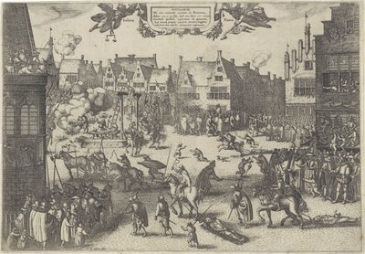 Execution of the Conspirators of the Gunpowder Plot, 1606 by Claes Jansz. Visscher (II)