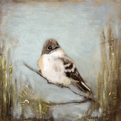 Quiet Bird on Branch by Claire Lerner