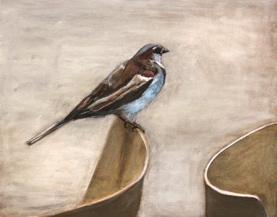 Quiet Sparrow Perch by Claire Lerner