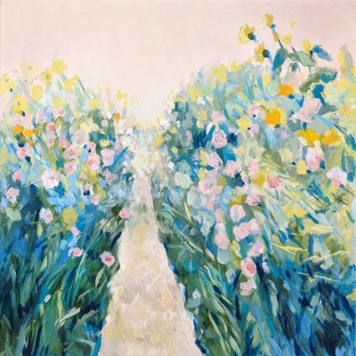 Colorful Garden Pathway by Claire Whitehead