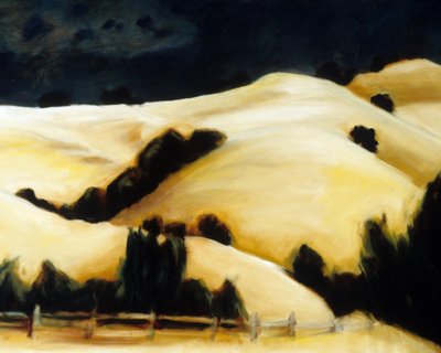 Golden Hills Dramatic Sky by Claire Whitehead