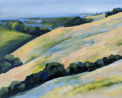 Golden Rolling Hills by Claire Whitehead