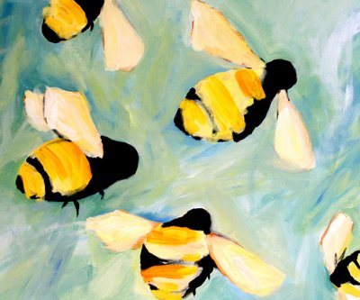 Happy Bumblebees by Claire Whitehead