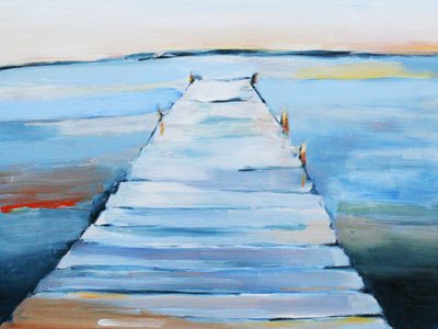 Tranquil Water Pier by Claire Whitehead