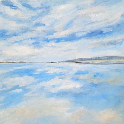 Vast Blue Sky Reflection by Claire Whitehead