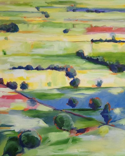Vibrant Abstract Fields by Claire Whitehead