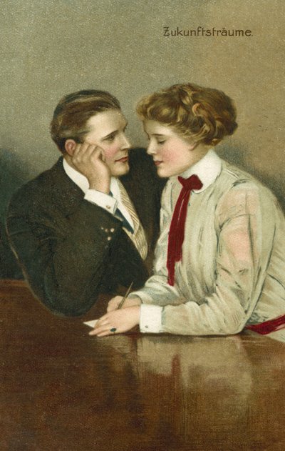Couple, in Serious Discussions by Clarence F. Underwood